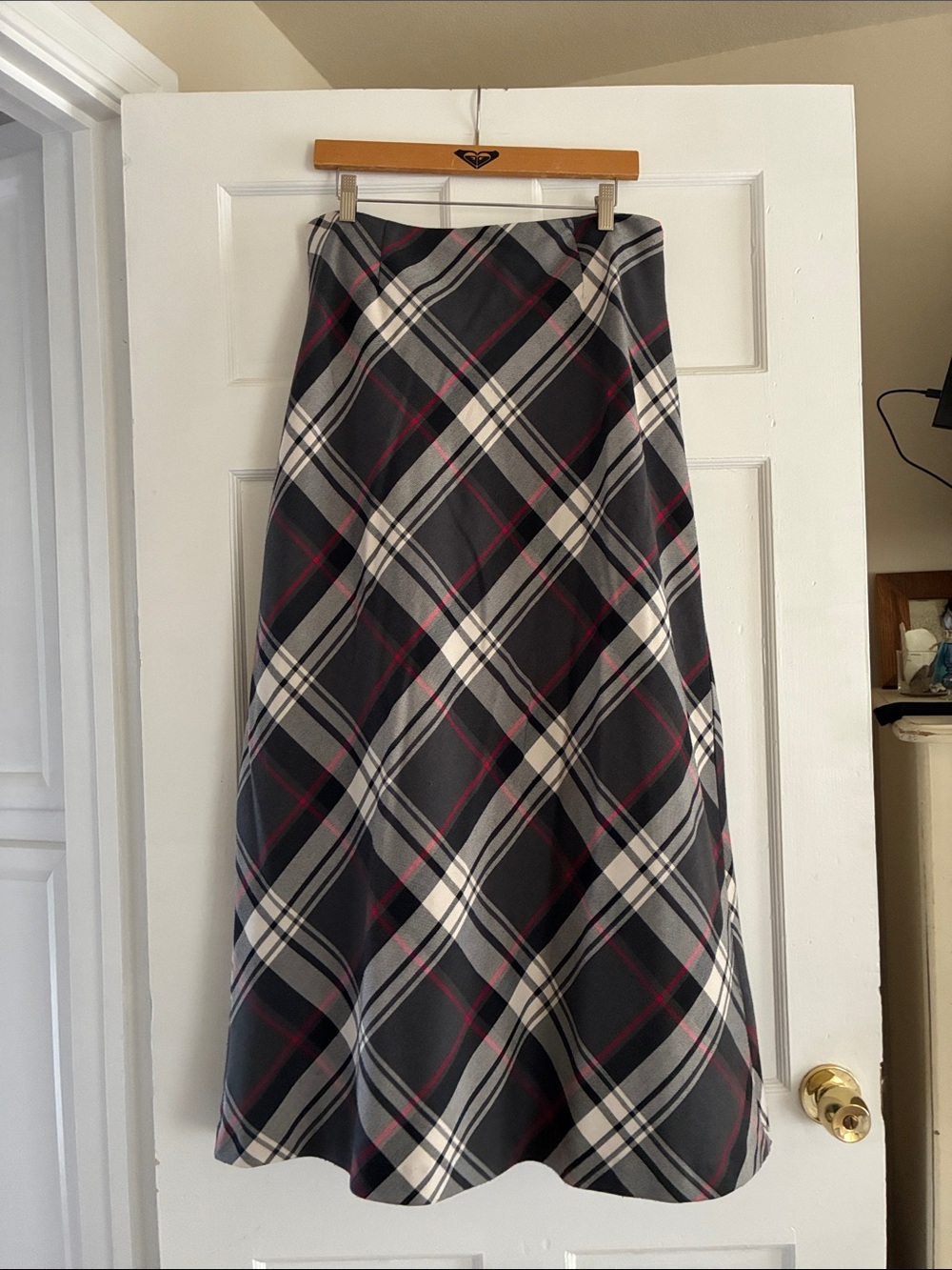 Liz Baker Plaid A-Line Maxi Skirt Size 16 Tall
